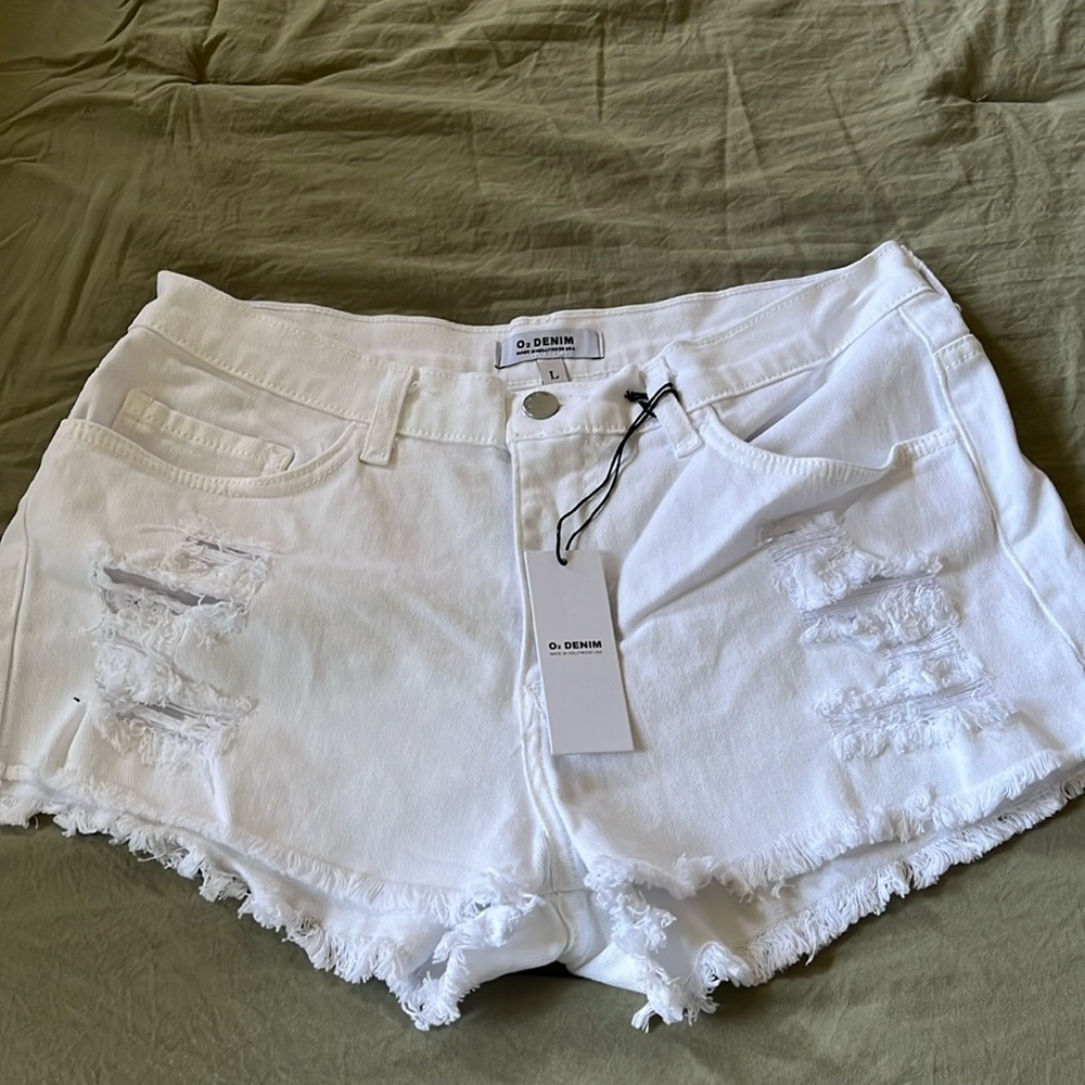 Nanamacs white shorts size L